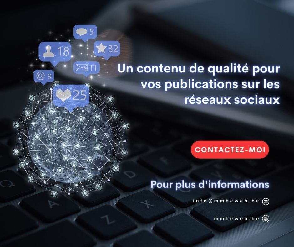 Un contenu de qualité pour vos publications sur les réseaux sociaux. Contactez-moi !