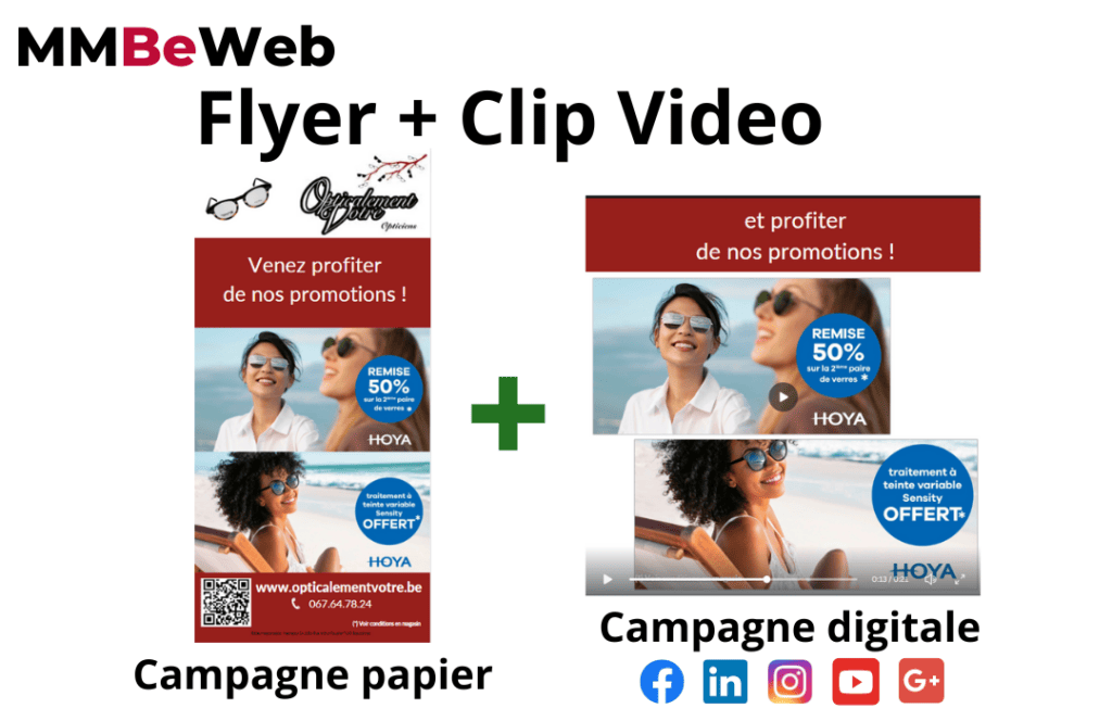 MMbeWeb création de flyers déclinés en version video clip pour réseaux sociaux