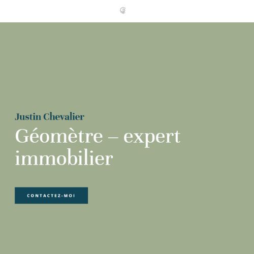 Site Internet de Justin Chevalier (géomètre-expert immobilier) réalisé par MMBeWeb.