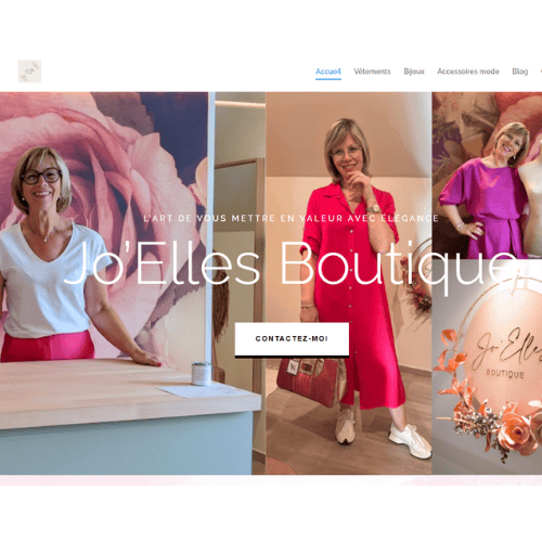 Site Jo-Elles Boutique réalisé par MMBeWeb. Boutique de mode féminine à Braine-le-Comte.