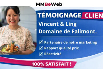 Vincent et Ling du Domaine de Falimont témoigne du travail de qualité accompli par MMBEWEB agence web d'Ecaussinnes.