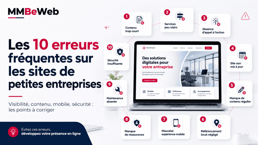 10 erreurs sites internet PME par MMBEWEB