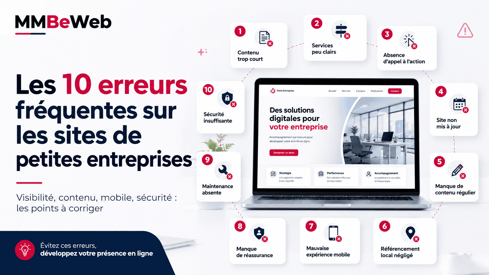 10 erreurs sites internet PME par MMBEWEB