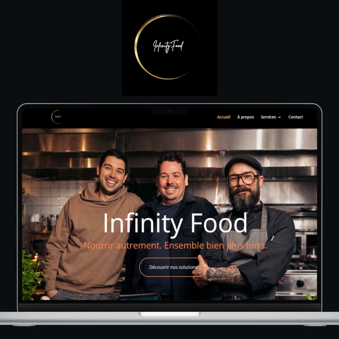 Site WordPress réalisé par MMBeWeb pour Infinity Food, centrale d'achat pour traiteurs et cuisines collectives