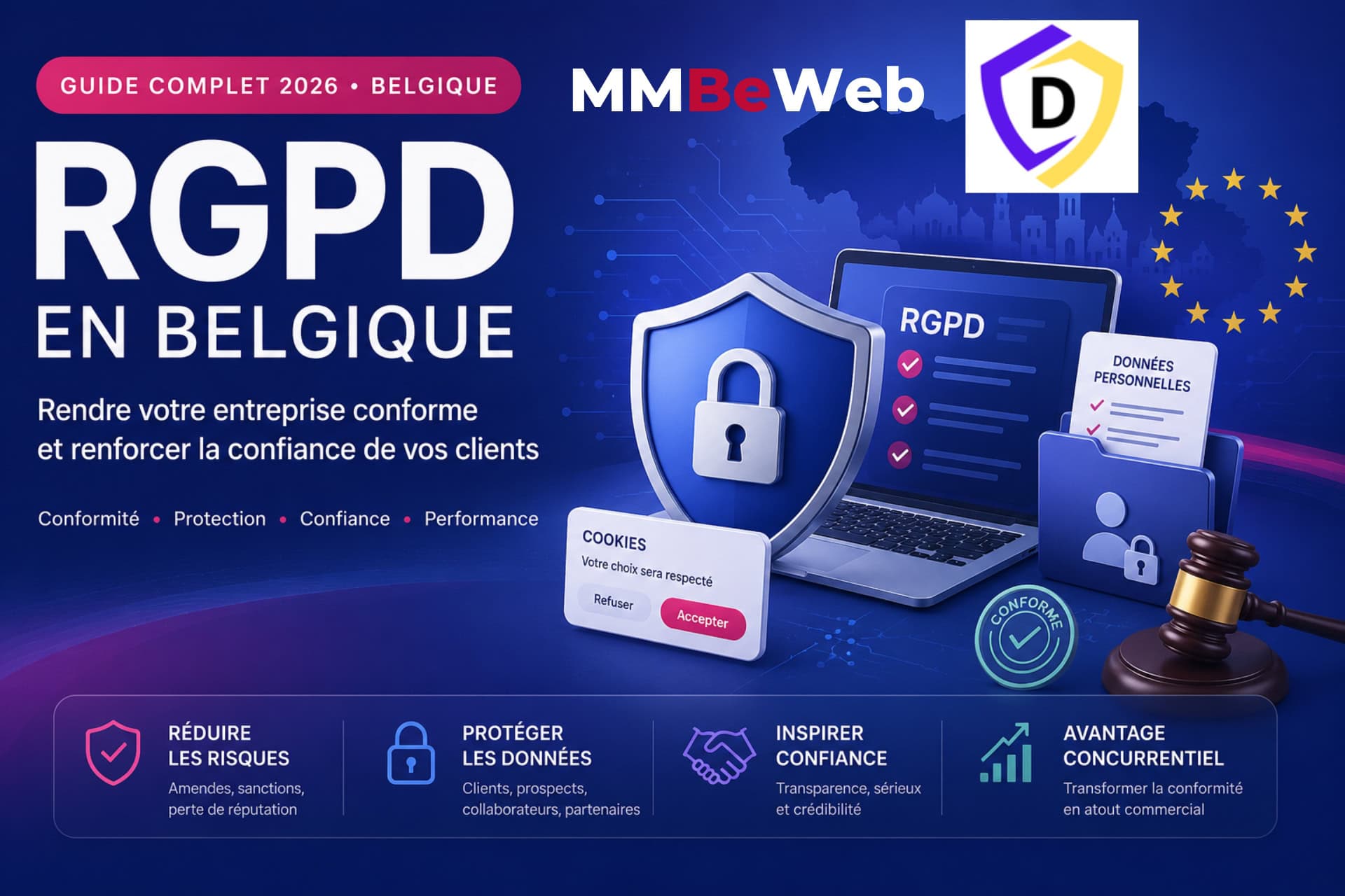 mmbeweb et Dalebro vous proposent un guide RGPD pour PME et indépendants.
