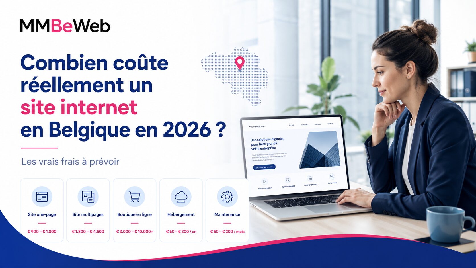 Combien coûte réellement un site internet en Belgique en 2026 – guide des frais de création, d’hébergement et de maintenance