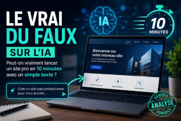 Création rapide d’un site par IA comparée à la construction d’un site professionnel pensé pour la visibilité
